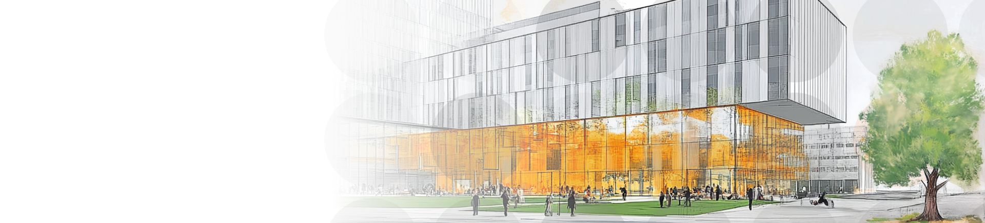 Dachverband Campus Bild in Aquarell Farben